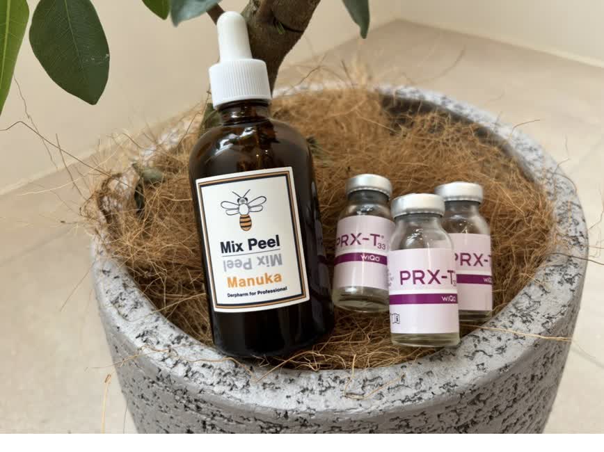 当院で使用するケミカルピーリングの製剤(Mix Peel Manuka・PRX-T33)